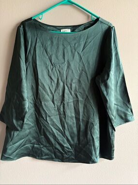 LilySilk 3/4 Sleeve Boatneck silk blouse